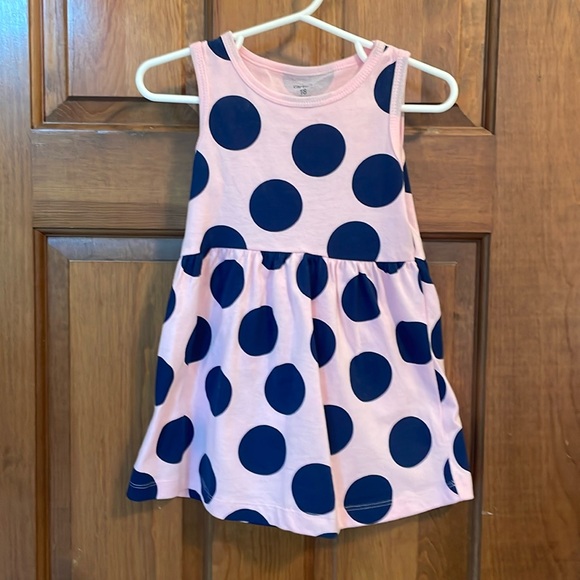 Carters Baby Girl Polka Dot Cotton Dress - Size 18M - Picture 1 of 5